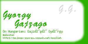 gyorgy gajzago business card